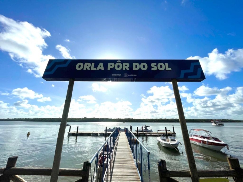 Orla PÃ´r do Sol - Foto: Ascom Emsurb | Prefeitura de Aracaju