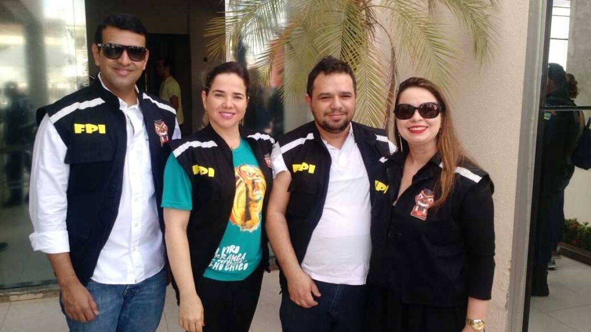 Da esquerda para a direita o promotor do Meio Ambiente Carlos Henrique; a Procuradora da República Lívia Tinoco; o Procurador da PRT/SE Alexandre Magno Batista de Alvarenga; e a Promotora do MPE/SE Allana Monteiro (Imagem: Assessoria FPI/SE)