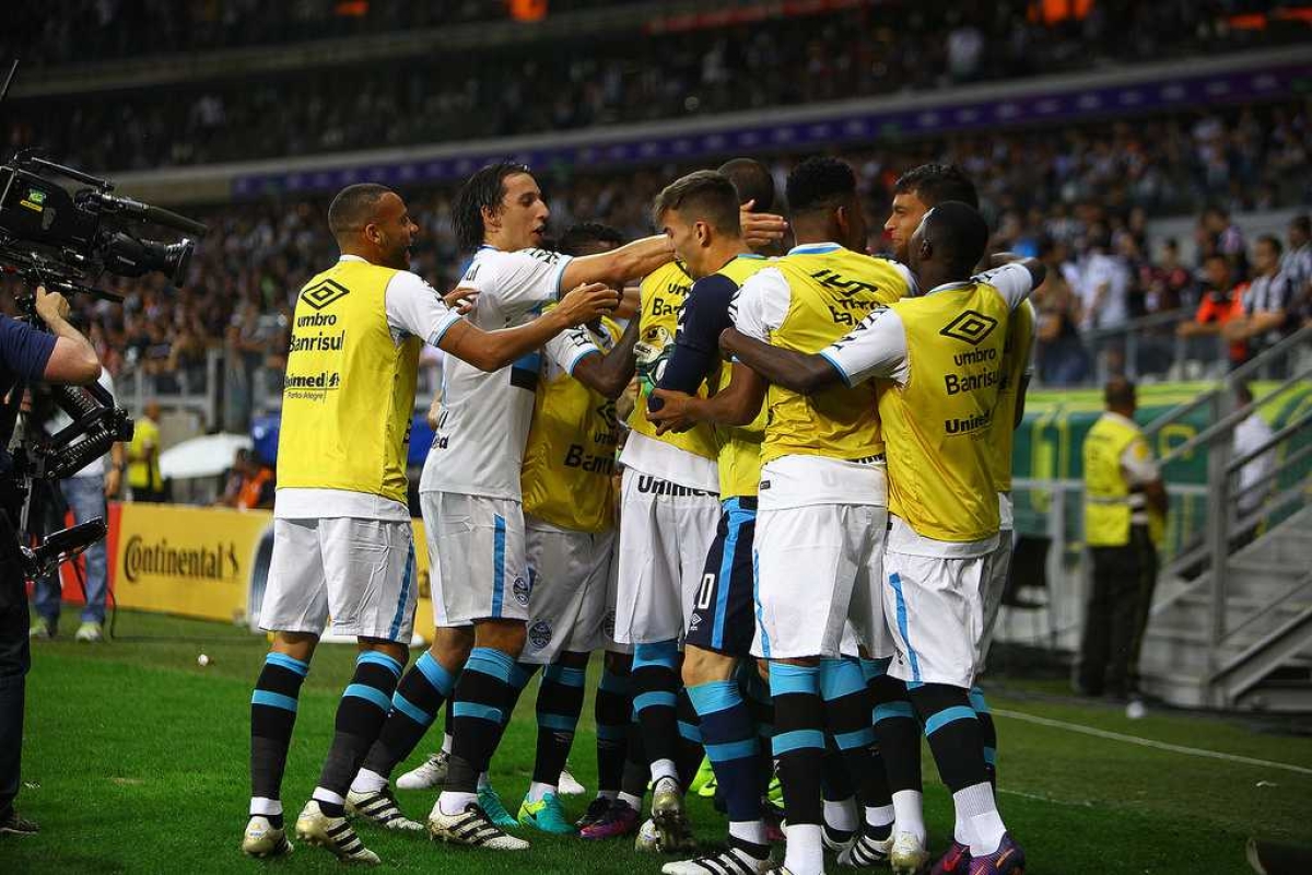 Grêmio faz bonito e vence o Galo por 3 a 1. Tem vantagem para o jogo de volta na Arena dia 30 (Imagem: Lucas Uebel/Site Grêmio)