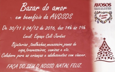 Bazar do Amor em benefício da Avosos acontece no Espaço Celi Jardins (Imagem: Divulgação)