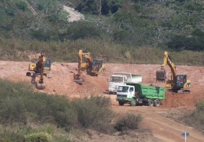 MPF identificou movimentação irregular de máquinas no local. (Imagem retirada dos autos processuais/MPF)