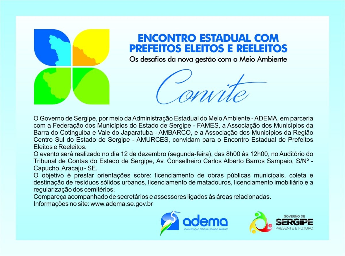 Governo de Sergipe reúne prefeitos da nova gestão para tratar sobre regulamentação de questões ambientais (IMagem: Divulgação/Governo de Sergipe)