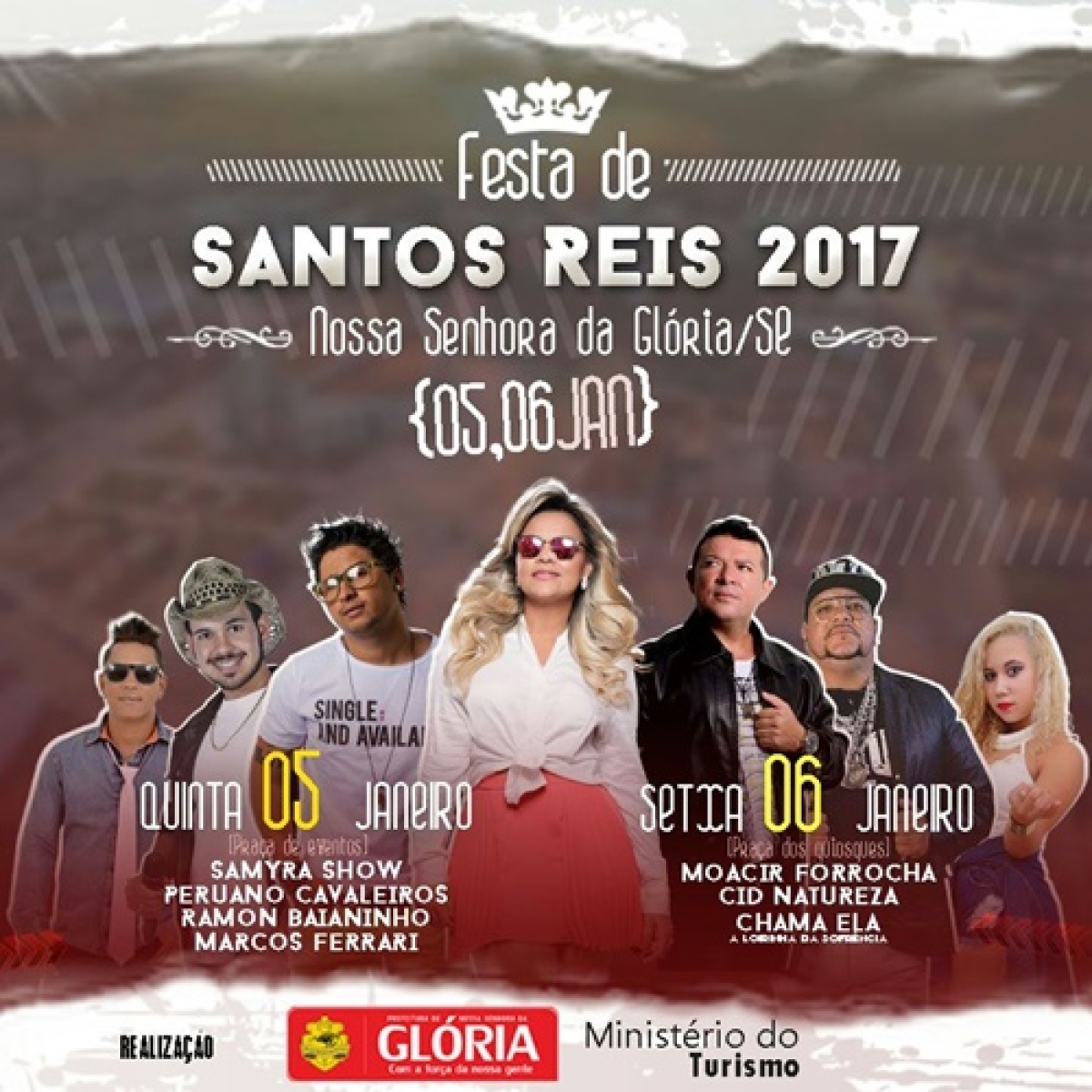 Prefeito de Glória divulga programação da Festa de Santos Reis 2017 (Imagem: Divulgação)