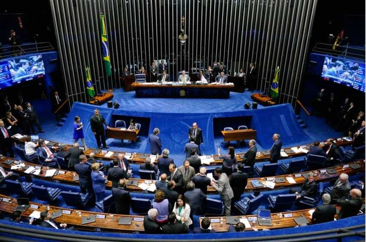 Plenário do Senado na sessão de 30 de novembro passado, quando foi aprovado o projeto que originou a Lei (Imagem: Roque de Sá/Agência Senado)