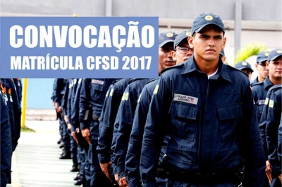 Concurso da PM/Sergipe: Matrícula do CFSD 2017 (Imagem: PM/SE)