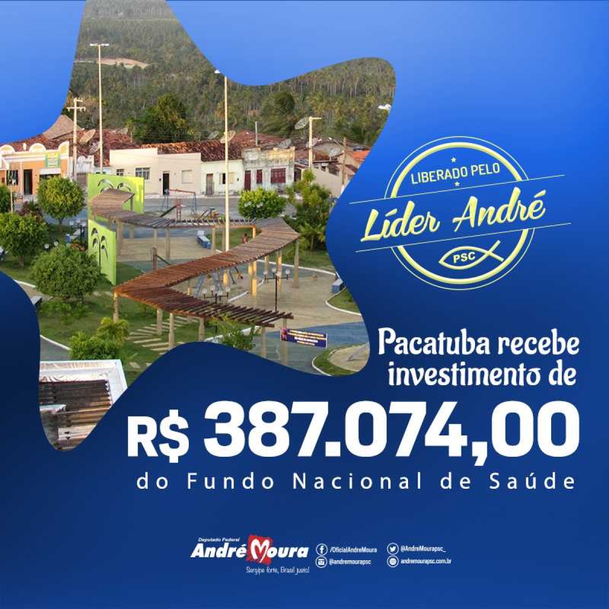 Usuários do SUS em Pacatuba serão beneficiados com emenda parlamentar do líder André Moura (Imagem: Assessoria André Moura)