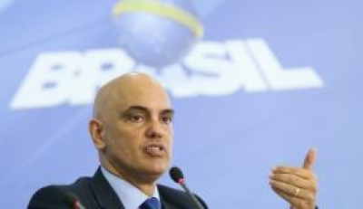 O ministro da Justiça, Alexandre de Moraes, em entrevista no Palácio do Planalto (Imagem: Marcelo Camargo/Agência Brasil)