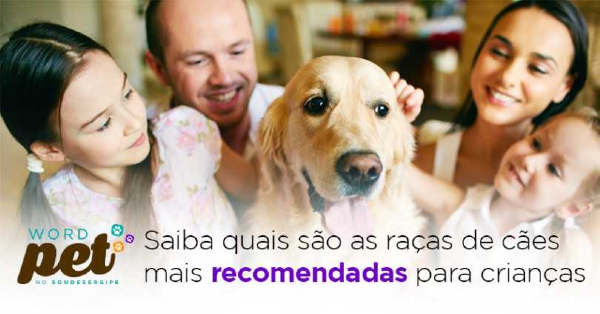 Saiba quais são as raças de cães mais recomendadas para crianças (Imagem: Word Pet/Sou de Sergipe)