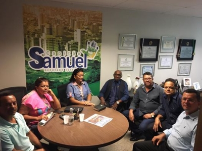 Reunião aconteceu no gabinete (Imagem: Divulgação/Gabinete do deputado Capitão Samuel)