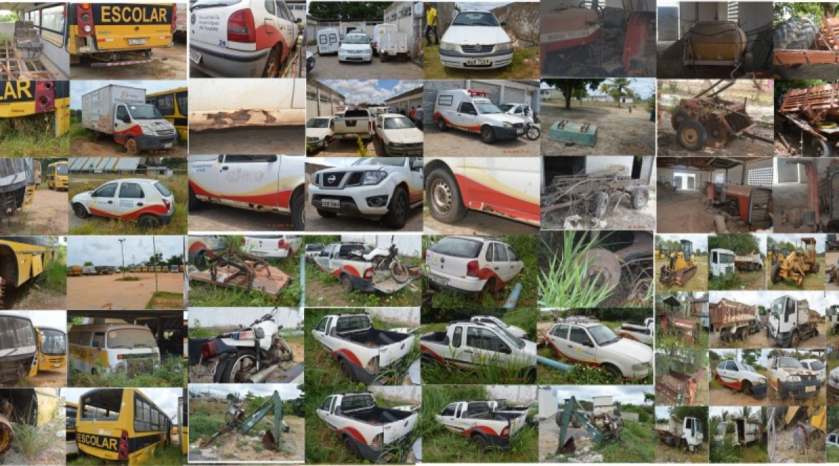 Frota de Veículos da Prefeitura de Estância encontra-se completamente sucateada (Imagem: Pisca Jr.)