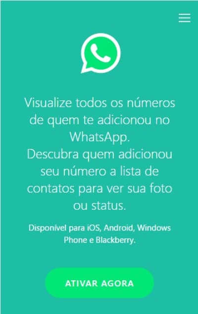 PSafe alerta: novo golpe no WhatsApp promete mostrar quem te adicionou no aplicativo (Imagem: Reprodução/WhatsApp)