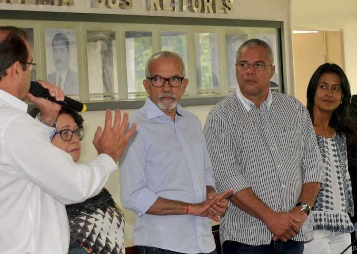 Edvaldo Nogueira discute com reitor da UFS parceria com a Prefeitura de Aracaju (Imagem: Janaína Santos/PMA)
