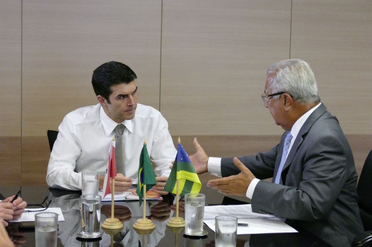 Ministro da integração Nacional, Hélder Barbalho (PMDB), e o governador do Estado de Sergipe, Jackson Barreto (PMDB). (Foto: Ascom/arquivo Governo de Estado)