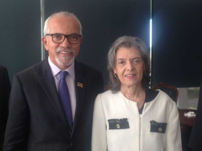 Edvaldo Nogueira participa de reunião com a presidente do Supremo (Imagem: Divulgação) Edvaldo Nogueira participa de reunião com a presidente do Supremo (Imagem: Divulgação)