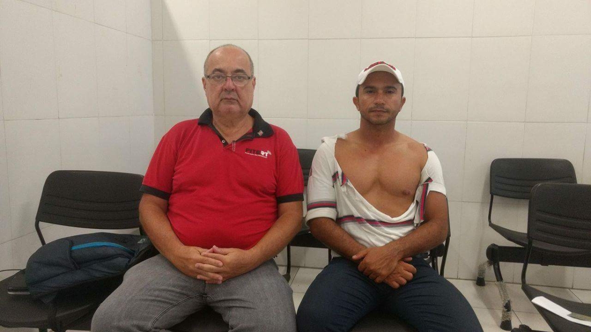 Presidente do Sindicato dos Radialistas de Sergipe (STERTS), Fernando Cabral e radialista Cléo Menezes (Foto: ASCOM/STERTS)