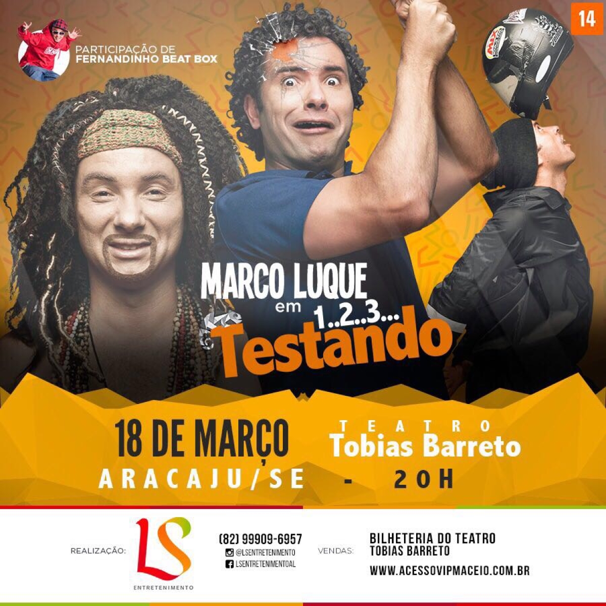 Marco Luque apresenta espetáculo em Aracaju (Imagem: Divulgação)