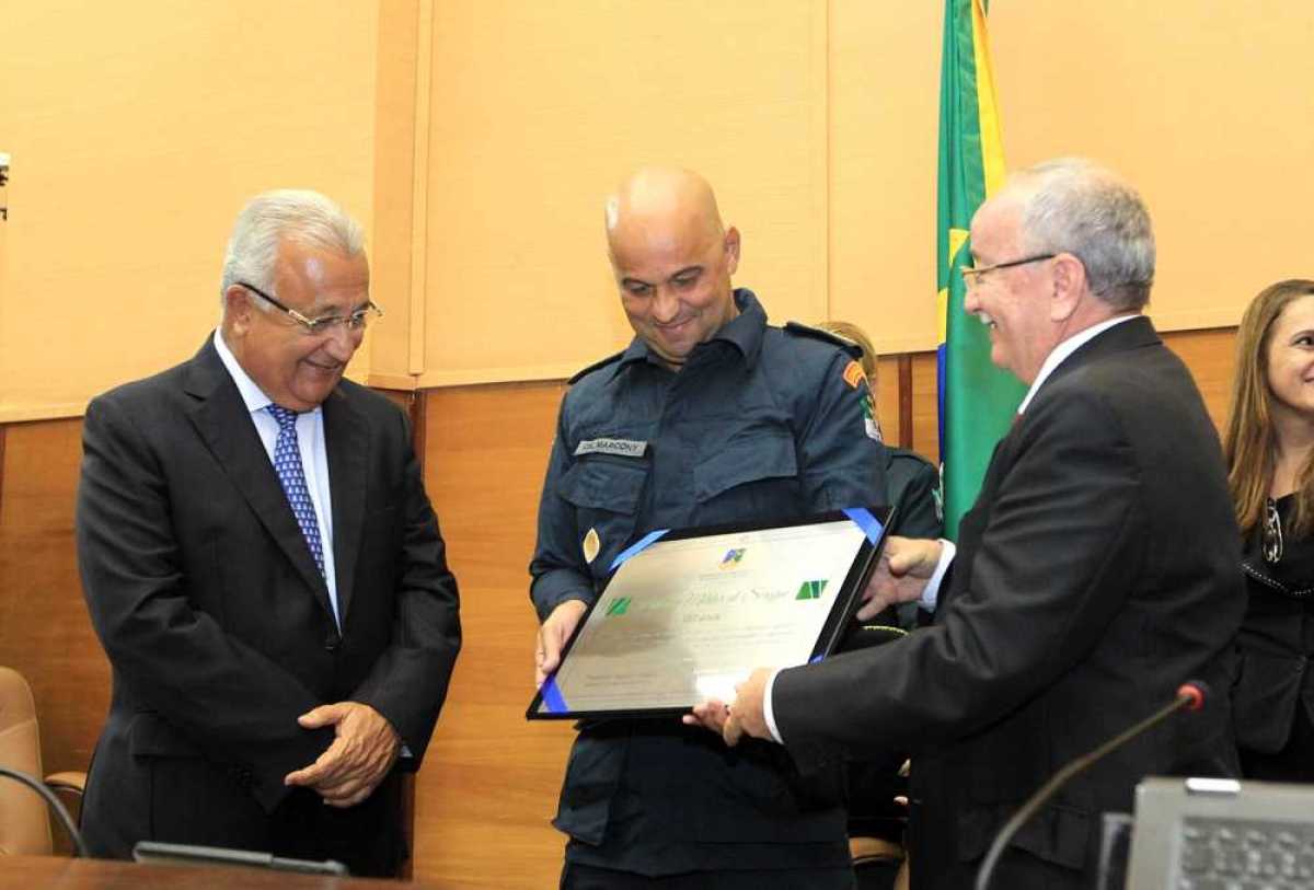 O governador Jackson Barreto participou das comemorações dos 182 anos da Polícia Militar de Sergipe, realizada pela Assembleia Legislativa (Alese) (Foto: André Moreira/ASN)