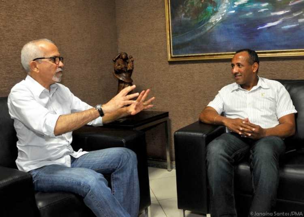 Prefeito de Aracaju recebe visita de Adelson Barreto, que anuncia R$ 2 milhões em emendas para Aracaju (Foto: Janaína Santos/PMA)