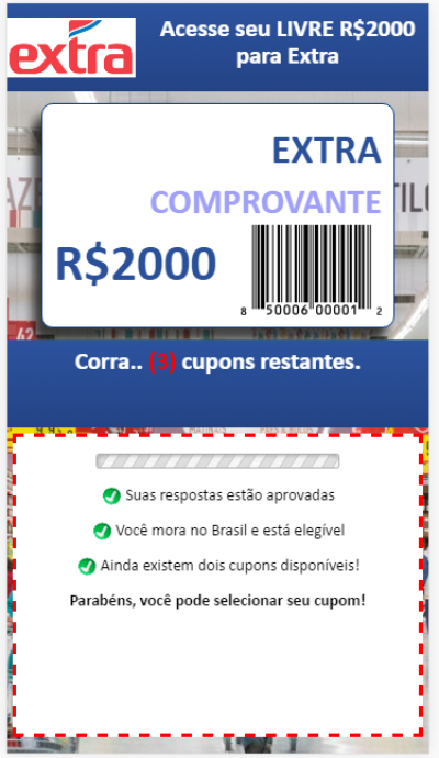 Novo golpe usa falsos cupons de desconto de grandes marcas (Imagem: Reprodução)