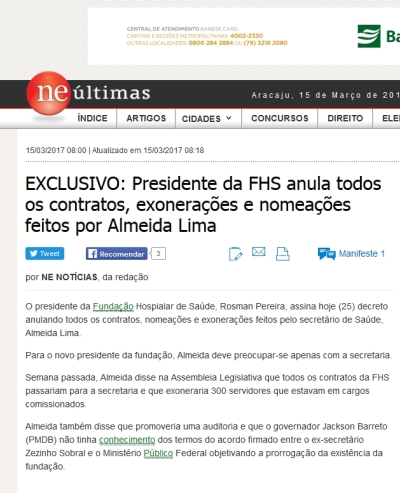 Imagem: reprodução do Portal NE Notícias Imagem: reprodução do Portal NE Notícias