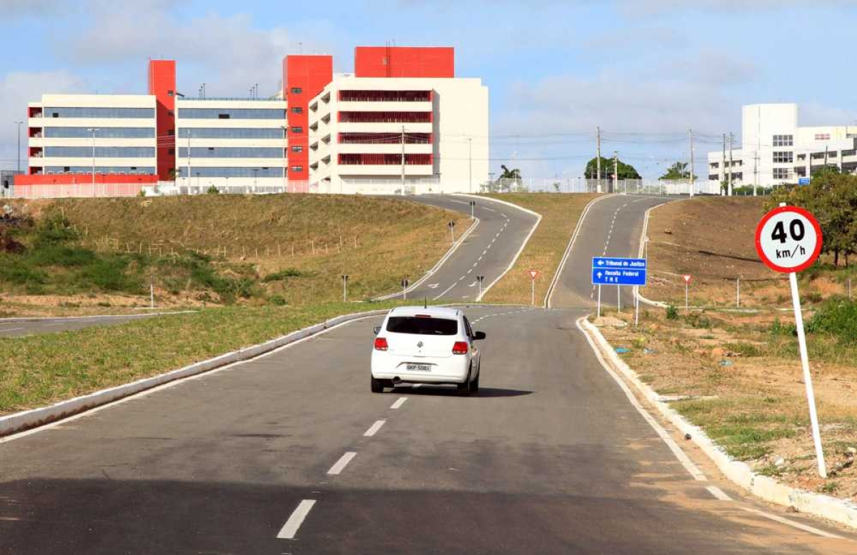 O moderno sistema viário facilitará o acesso às repartições da área e encurtará as distâncias para quem se desloca da BR 235 e da avenida Tancredo Neves para a Marechal Rondon, bem como no sentido oposto (Foto: André Moreira/ASN)