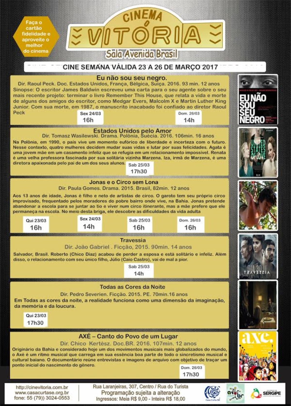 Programação Cine Vitória de 23 a 26 de março (Imagem: Divulgação)