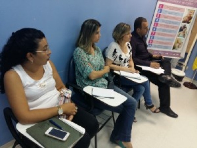 Equipe da MNSL se reúne no auditório da unidade para debater as diretrizes do plano (Foto: SES/SE) Equipe da MNSL se reúne no auditório da unidade para debater as diretrizes do plano (Foto: SES/SE)