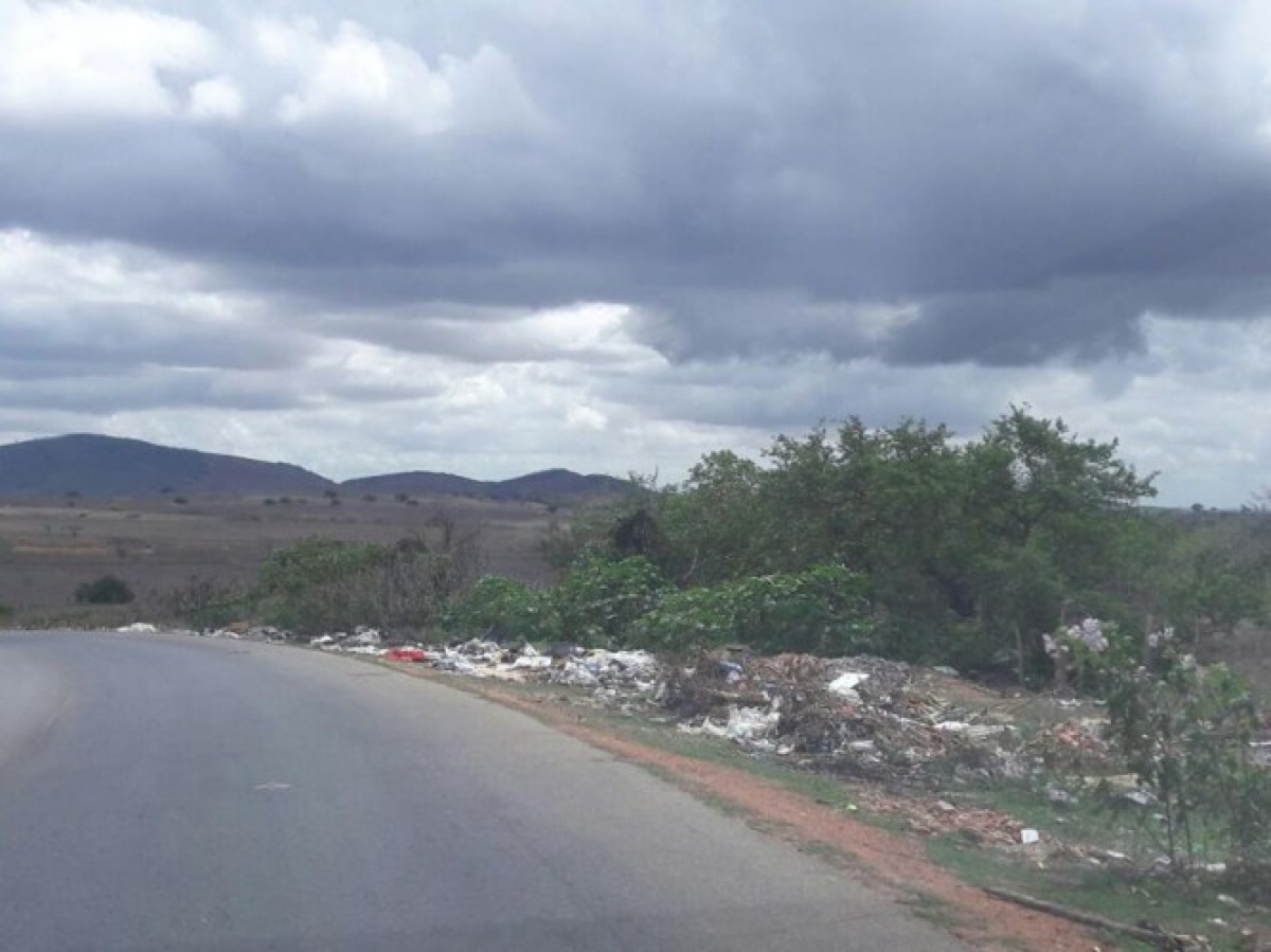 Lixão na entrada de Ribeirópolis causa aspecto negativo para quem chega à cidade (Foto: SergipeNet)