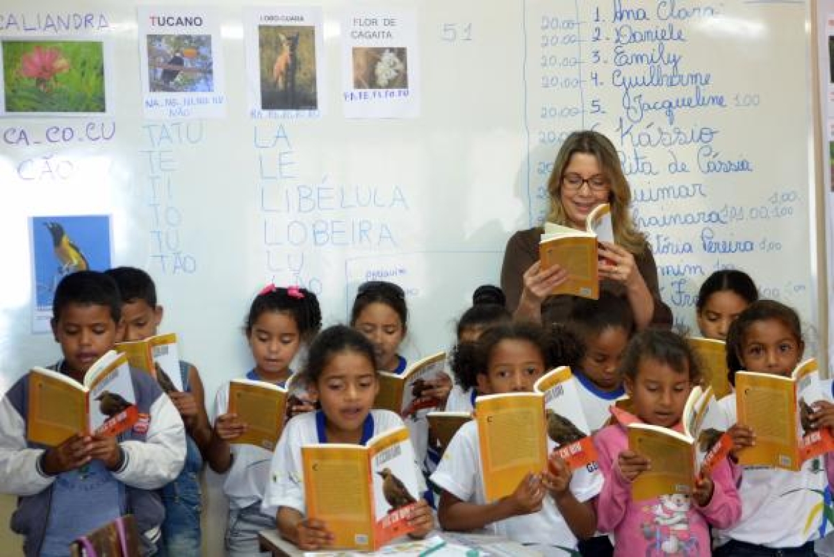 De acordo com a Base Nacional Comum Curricular, até o 2º ano do ensino fundamental, geralmente aos 7 anos, os estudantes deverão ser capazes de ler e escrever (Foto: Arquivo/Elza Fiúza/Agência Brasil)