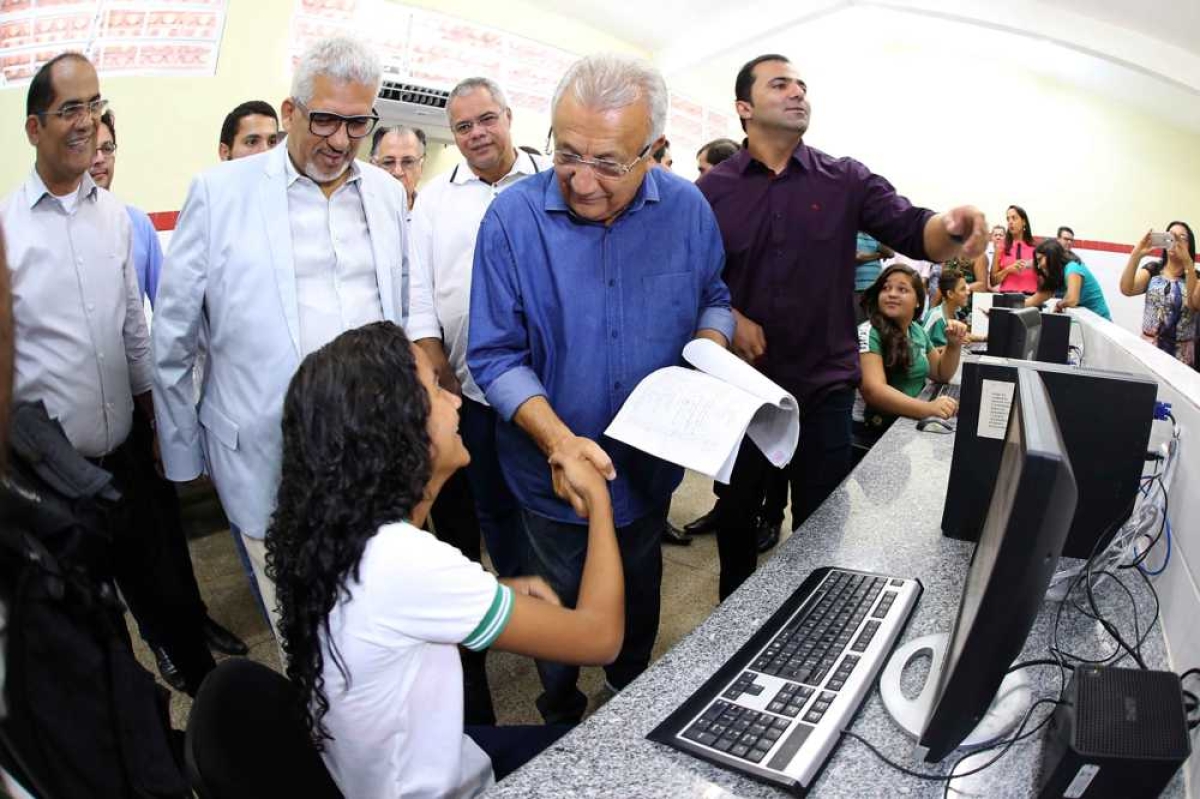 O governador Jackson Barreto esteve no município de Nossa Senhora do Socorro para inaugurar a Escola Estadual Professora Maria Hermínia Caldas  (Foto: Jorge Henrique/ASN)