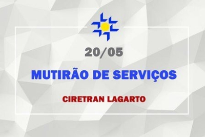 Mutirão de Serviços do Detran/Sergipe acontece neste sábado em Lagarto (Imagem: Detran/SE)
