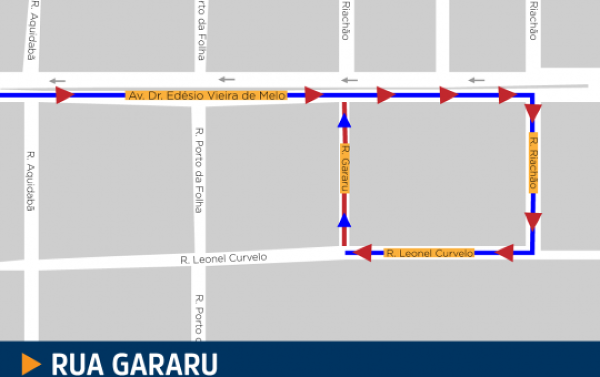 Rua Gararu (Imagem: SMTT/Aracaju)