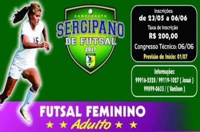 Sergipe: inscrições para estadual feminino de futsal estão abertas (Foto: Divulgação)