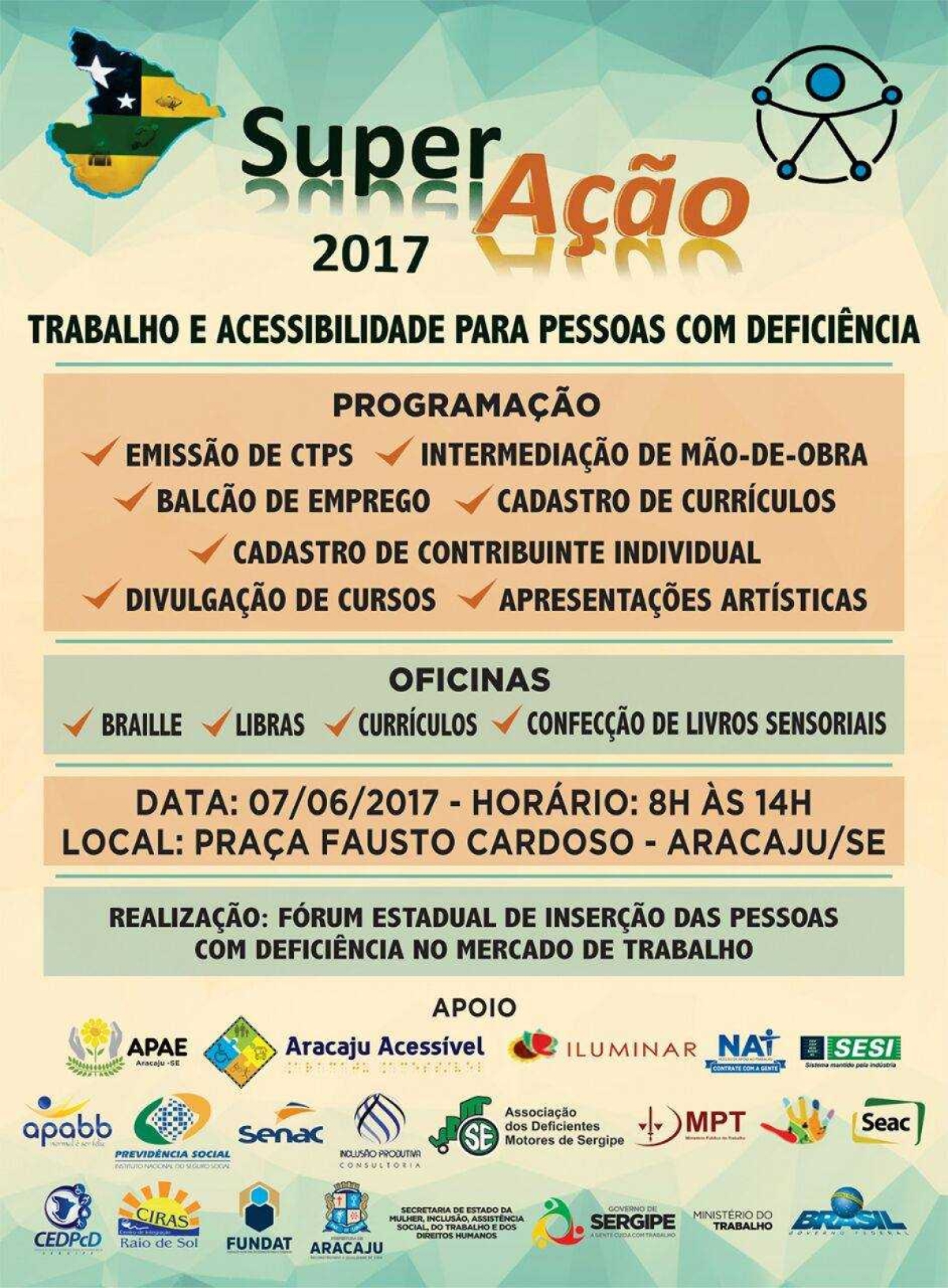 SuperAção acontece nesta quarta (7) para inserção de PcDs no mercado de trabalho (Imagem: Divulgação)