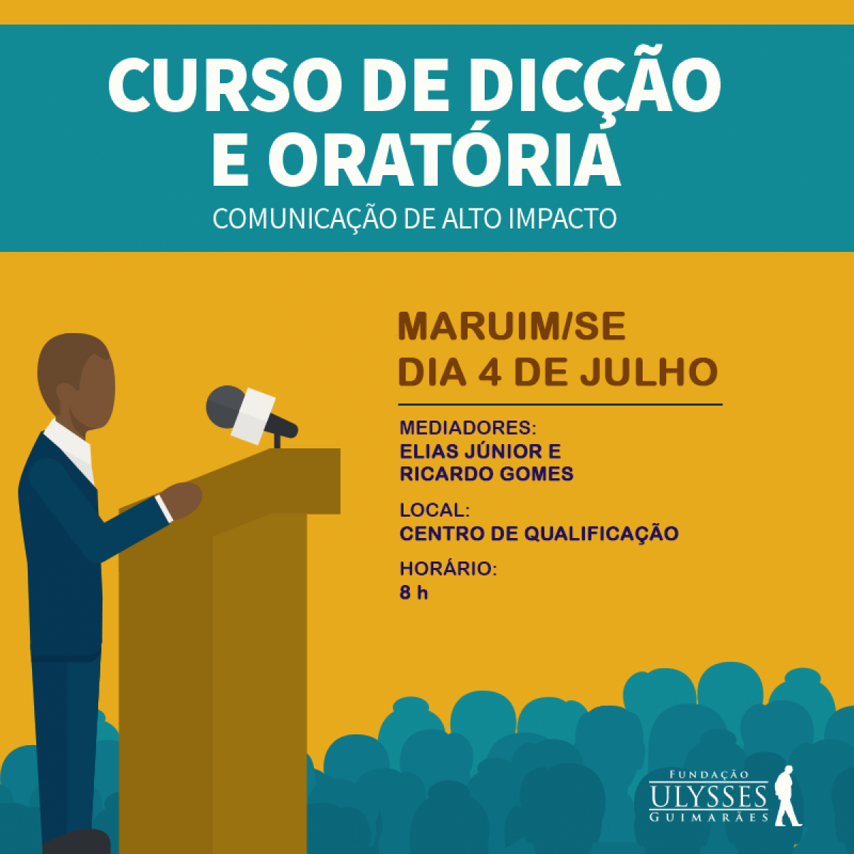 Curso de dicção e oratória será oferecido gratuitamente em Maruim (Imagem: Divulgação)