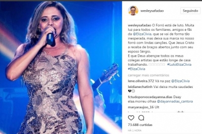  Safadão usou o instagram para lamentar a morte de Eliza (Foto: reprodução/instagram)