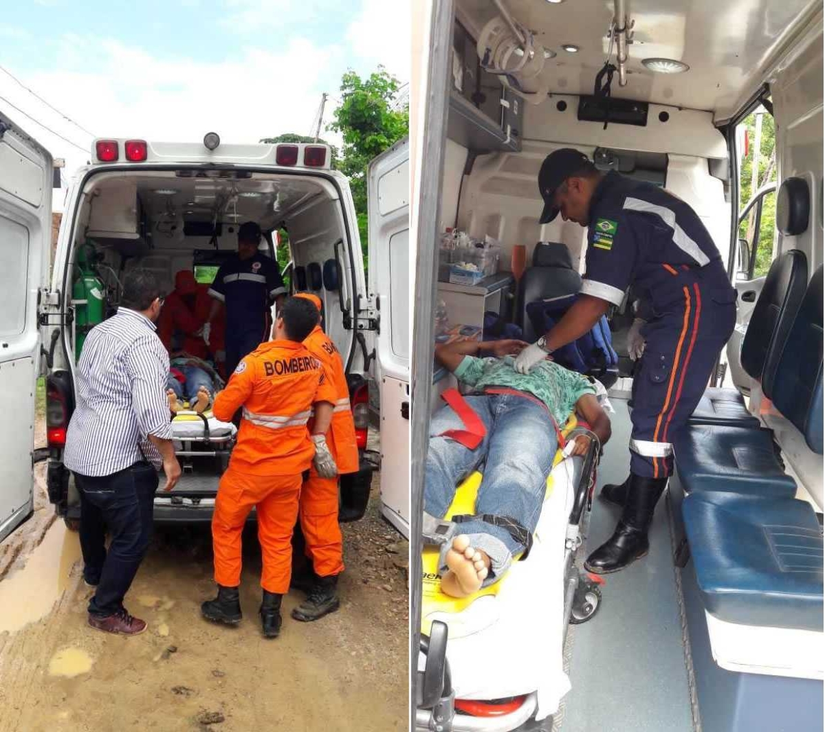 SAMU e Corpo de Bombeiros são acionados para ocorrência no Santa Maria (Fotos: ascom/Samu)