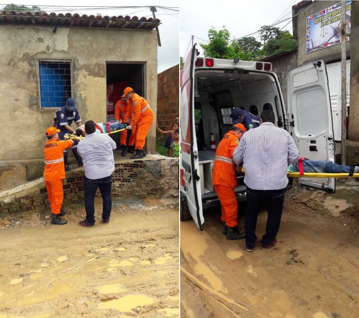 SAMU e Corpo de Bombeiros são acionados para ocorrência no Santa Maria (Fotos: ascom/Samu)