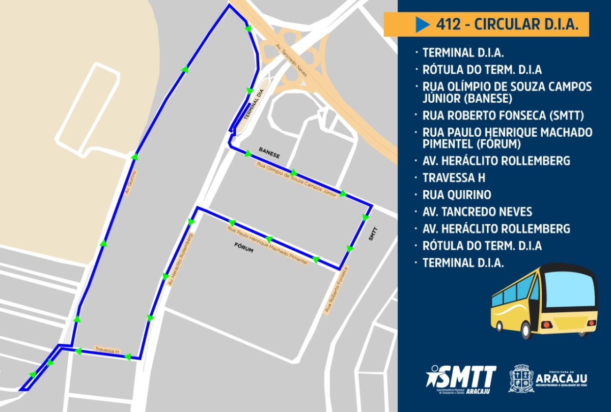 Nova linha de ônibus começa a circular na segunda-feira, 19 (Imagem: Smttaju)