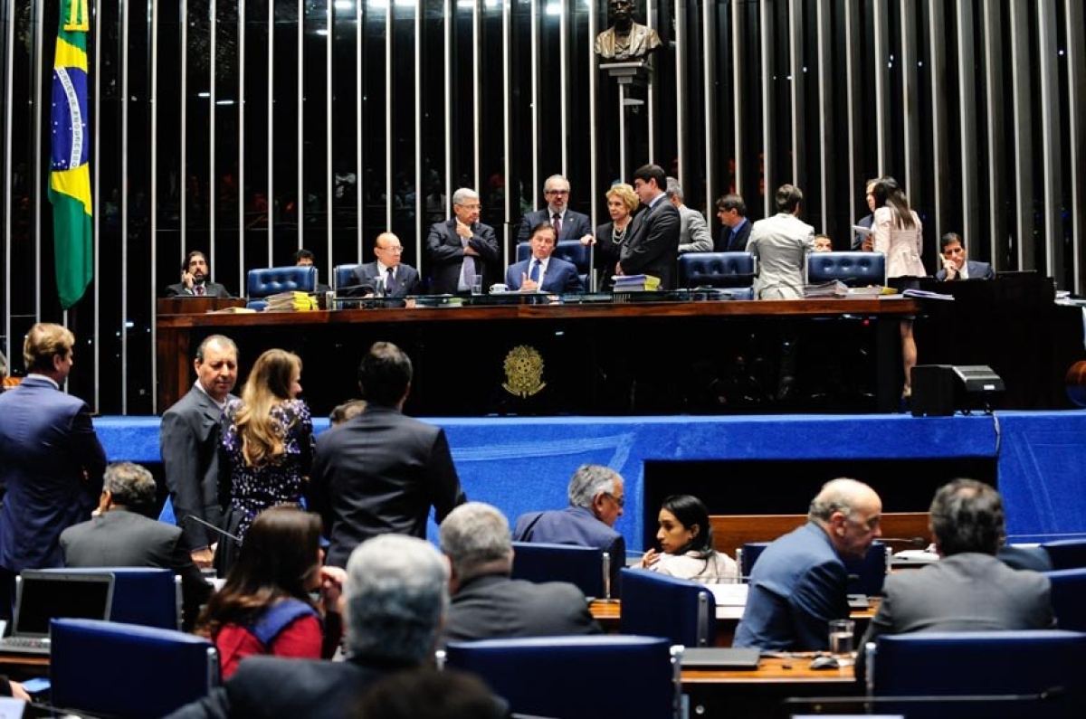 Sessão do Senado de 31 de maio passado, quando foi aprovada a Medida Provisória que originou a Lei (Foto: Jonas Pereira/Agência Senado)