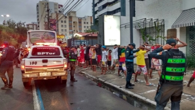 Polícia Militar interrompe baderna da TEC e prende integrantes com tornozeleira eletrônica e mandado de prisão em aberto (Foto: PMSE)