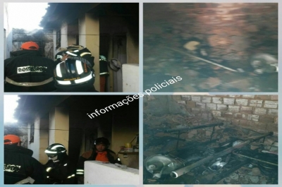  O incêndio foi debelado rapidamente e não houve feridos (Foto: Facebook/informaçõespoliciais)