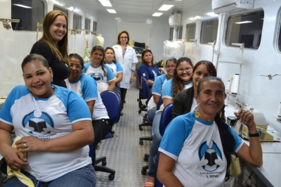 Turma do curso de Cortador e Costurador de Peças Íntimas. (Foto: Ascom/Fundat)