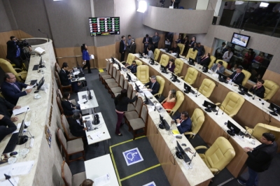 Vereadores retomam trabalhos aprovando proposituras (Foto: César de Oliveira)