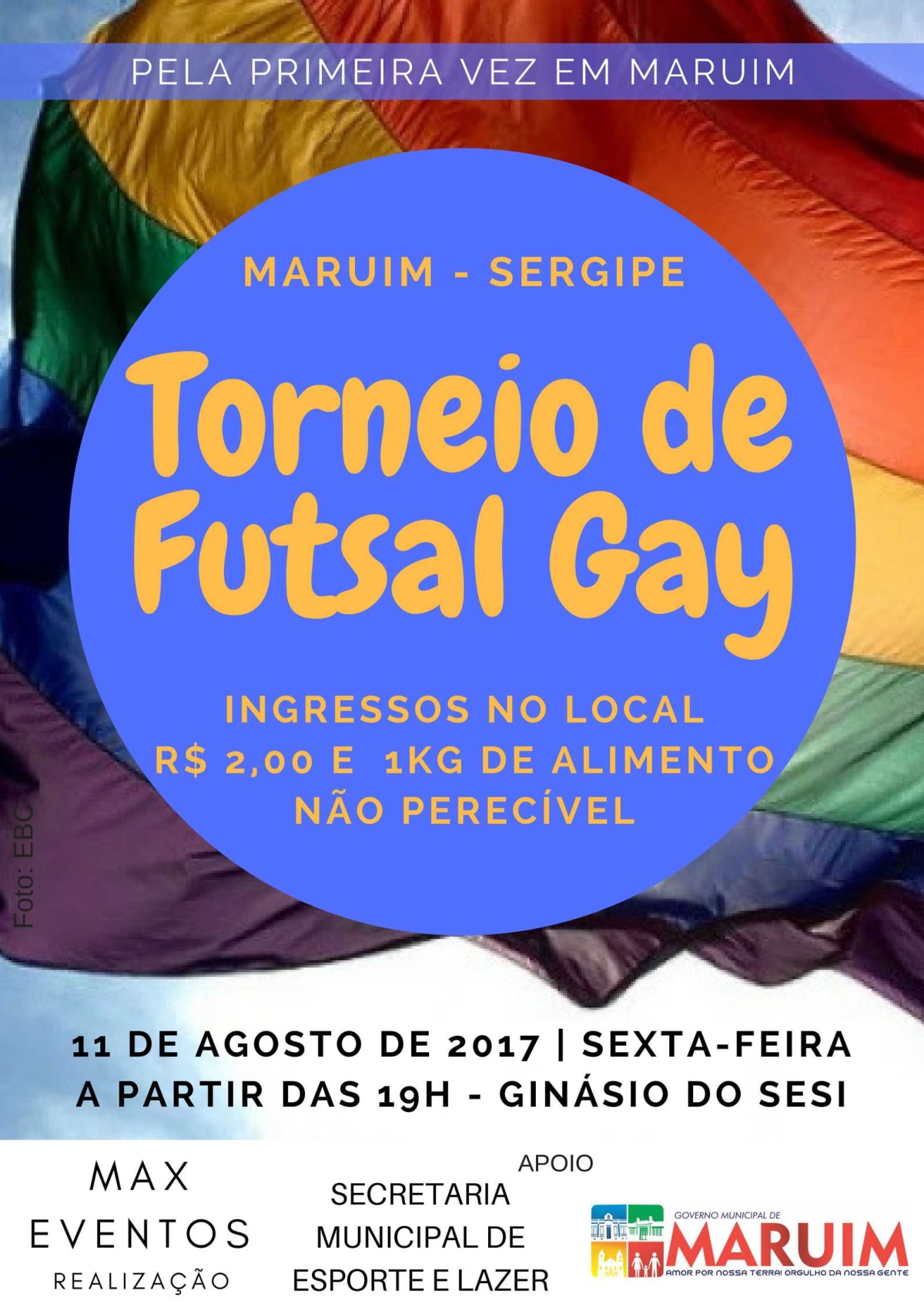 Dia 11 acontece o 1º Torneio de Futsal Gay de Maruim (Imagem: Divulgação)