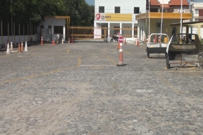  Pátio está passando por serviços para adequar novos procedimentos da prova (Foto: Portal Infonet) 
