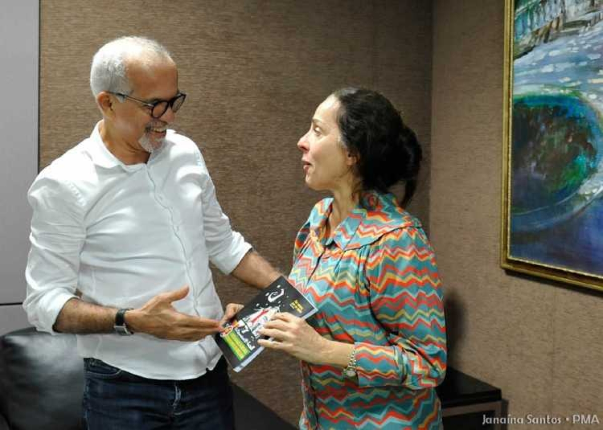Prefeito de Aracaju recebe visita de dirigente nacional do PCdoB (Foto: Janaína Santos/PMA)