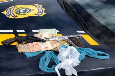  Material apreendido pela PRF (Foto: PRF/SE)