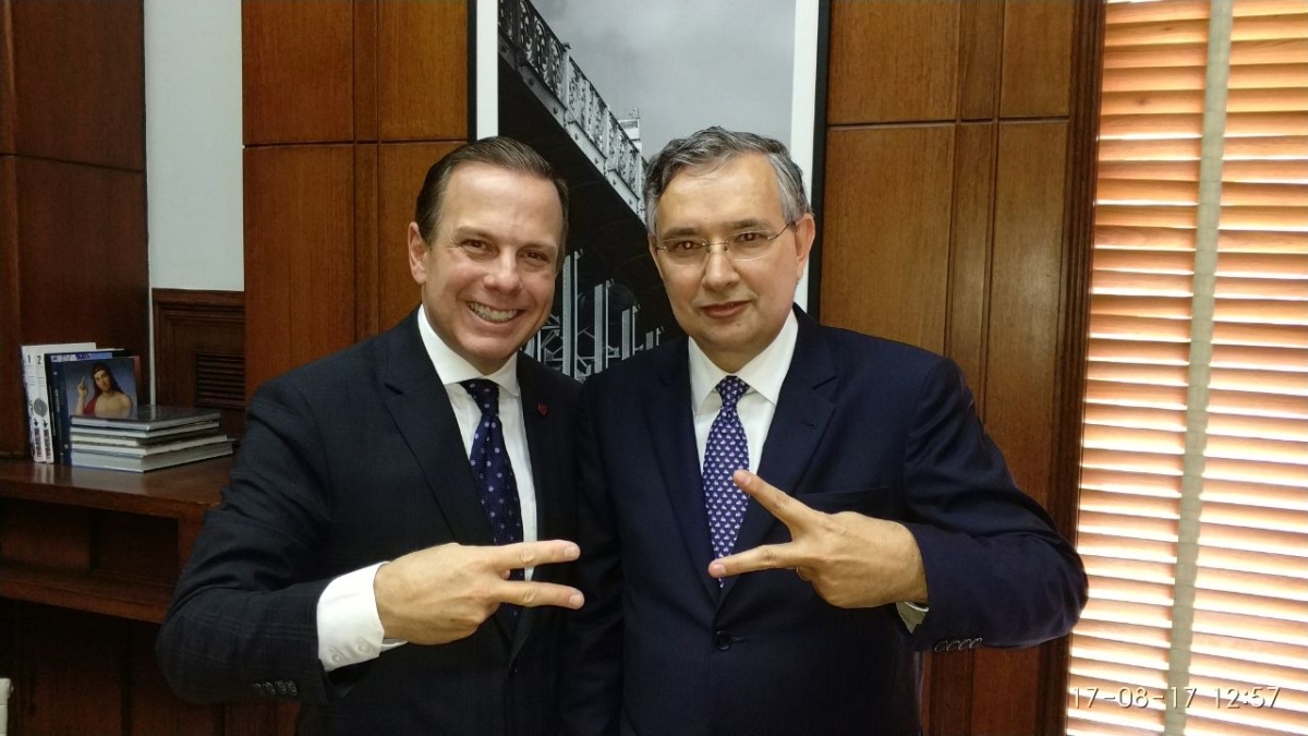 Eduardo Amorim convida prefeito João Dória para vir a Sergipe (Foto: Assessoria PSDB/SE)