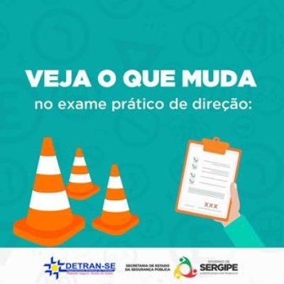 Detran/Sergipe: Mudanças da prova prática de direção começam a valer nesta terça, dia 22 (Imagem: Detran/SE)